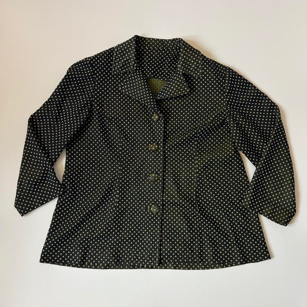 Black and Yellow Polka Dot Blazer